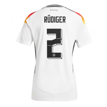 Germania Antonio Rudiger #2 Maglia Gara Casa Repliche Europei 2024 Donna